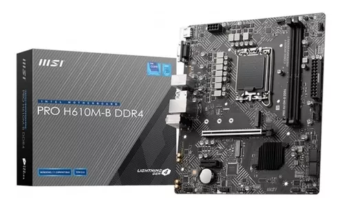 Motherboard Msi Pro H610m-b Ddr4 S1700 Pci-e X16 9na Gen